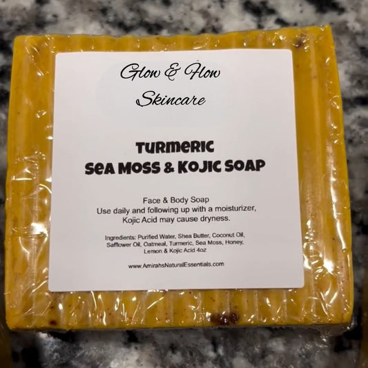 Wholesale Turmeric Sea Moss Kojic Soap